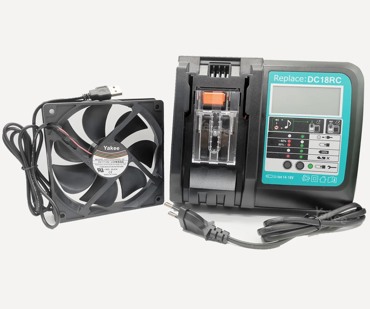 Фото Зарядное устройство Yakee для литий ионных аккумуляторов 3 А 6 Makita 14 - купить