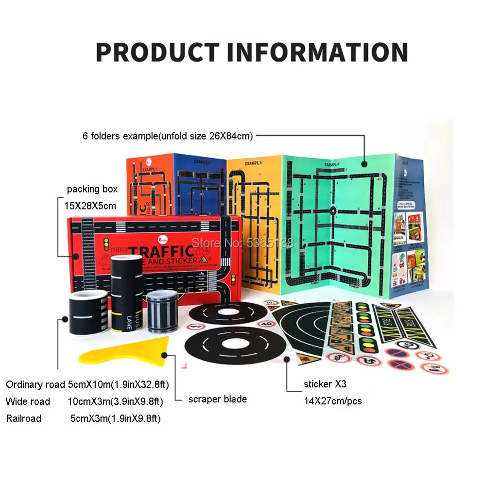 Play Road лента для игрушечного автомобиля и поезда DIY прямой кривой трек дорожные