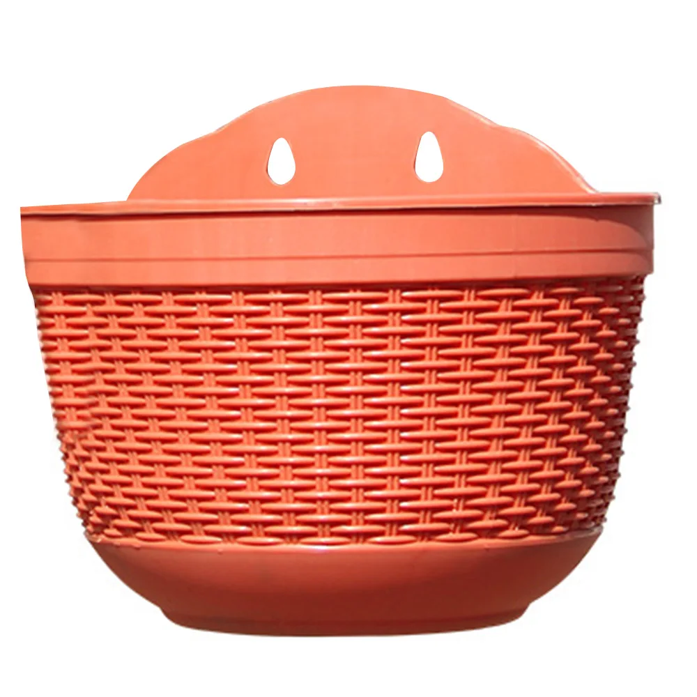 Brick red Подставка под горшок цветочный горшок стены настенное украшение для дома Искусственный ротанг плетение ПП офисные растения растут бассейна корзины балкон - Цвет: Brick red