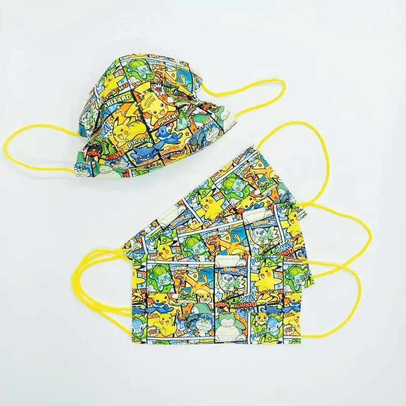 Новинка детская одноразовая Защитная маска для лица с покемоном 10 шт. фильтр