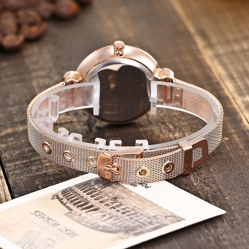 Женские часы браслет богемные 6 шт./компл. драгоценный камень блестящие черный