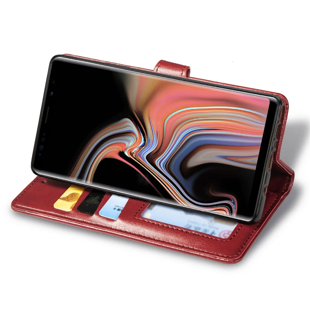 Business Flip Leather Wallet Cover Case For Samsung Galaxy A10 A20 A40 A50 A70 M10 S8 S9 S10e S10 Plus Note 8 9 10 Pro J2 Prime