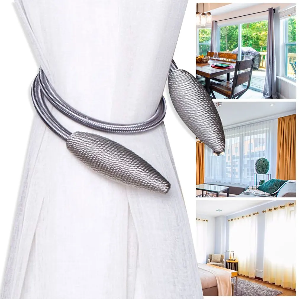

Curtain Tiebacks Universal Curtain Tie Rings Modern Curtain Rope Decorative Drape Tie Backs Holdback Holder for Window Draperies