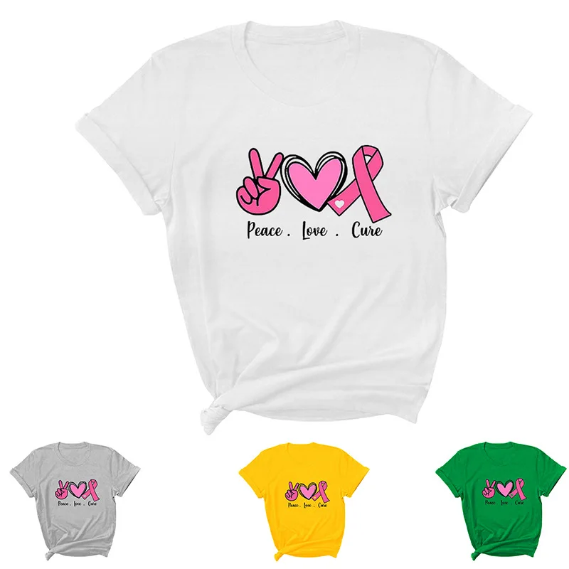 

Peace Love Letter Print Women T Shirt Short Sleeve O Neck Loose Women Tshirt Ladies Tee Shirt Tops Clothes Camisetas Mujer