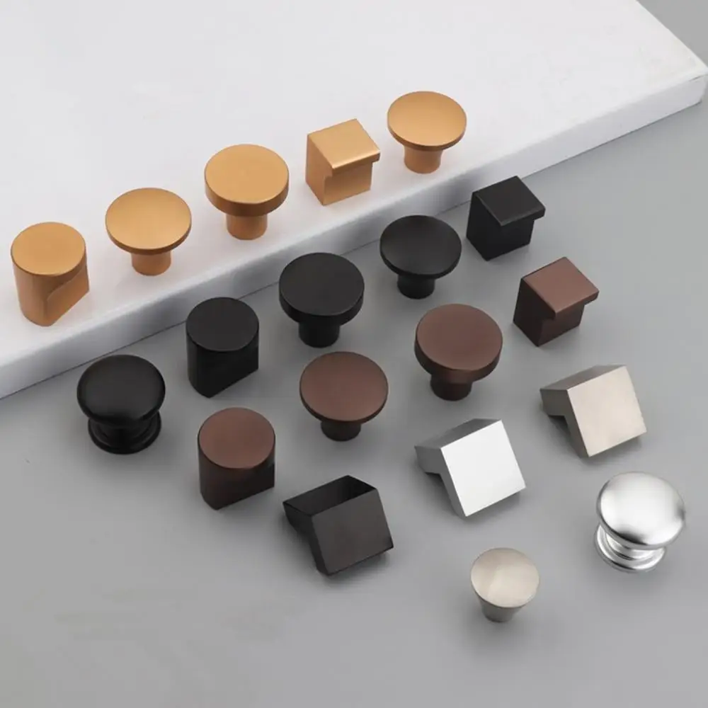 Современная Минималистичная однотонная ручка с одним отверстием дверной ящик