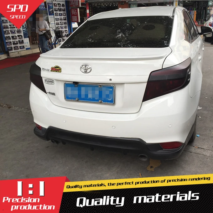 Для Toyota Vios Yaris Спойлер ABS Материал заднее крыло автомобиля праймер цвет задний