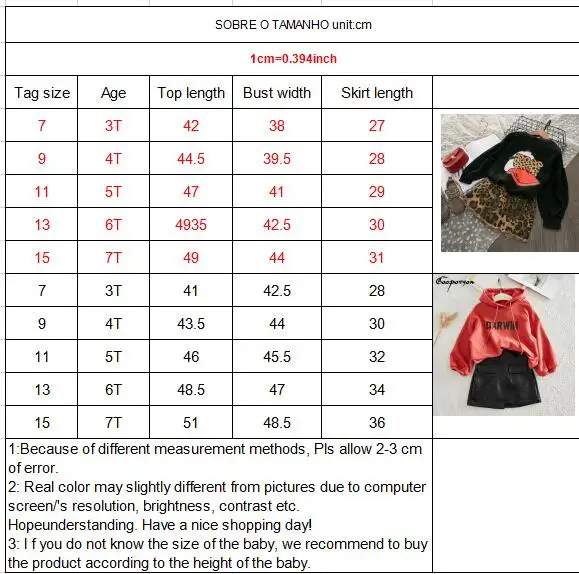

Fashion Girls Clothes Set Hooded Sweater Shirt & Leather Skirt Children 2 Pcs Clothes Set Cool Autumn Outfits Little Girls Wear