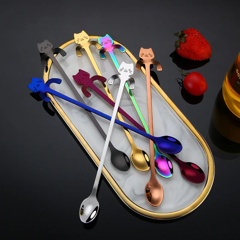304 кофейная ложка из нержавеющей стали креативная мультяшная подвесная чашка с