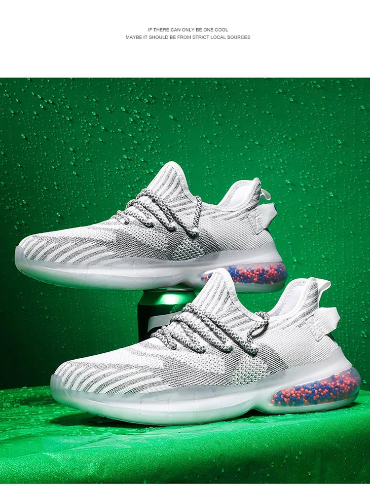 

Men's new reflective lace-up breathable shock absorption running lightweight sports shoes non-slip wear-resistant casual shoes