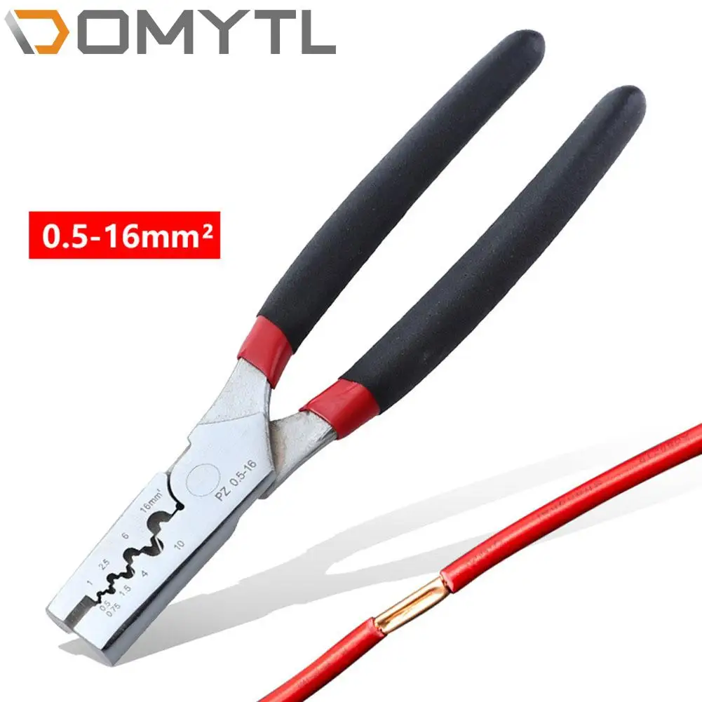 

Tube Type Terminal Crimping Pliers Multi-Functional Labor-Saving Stripping Wiring Clamp 0.5-16m² Electrician Press Plier