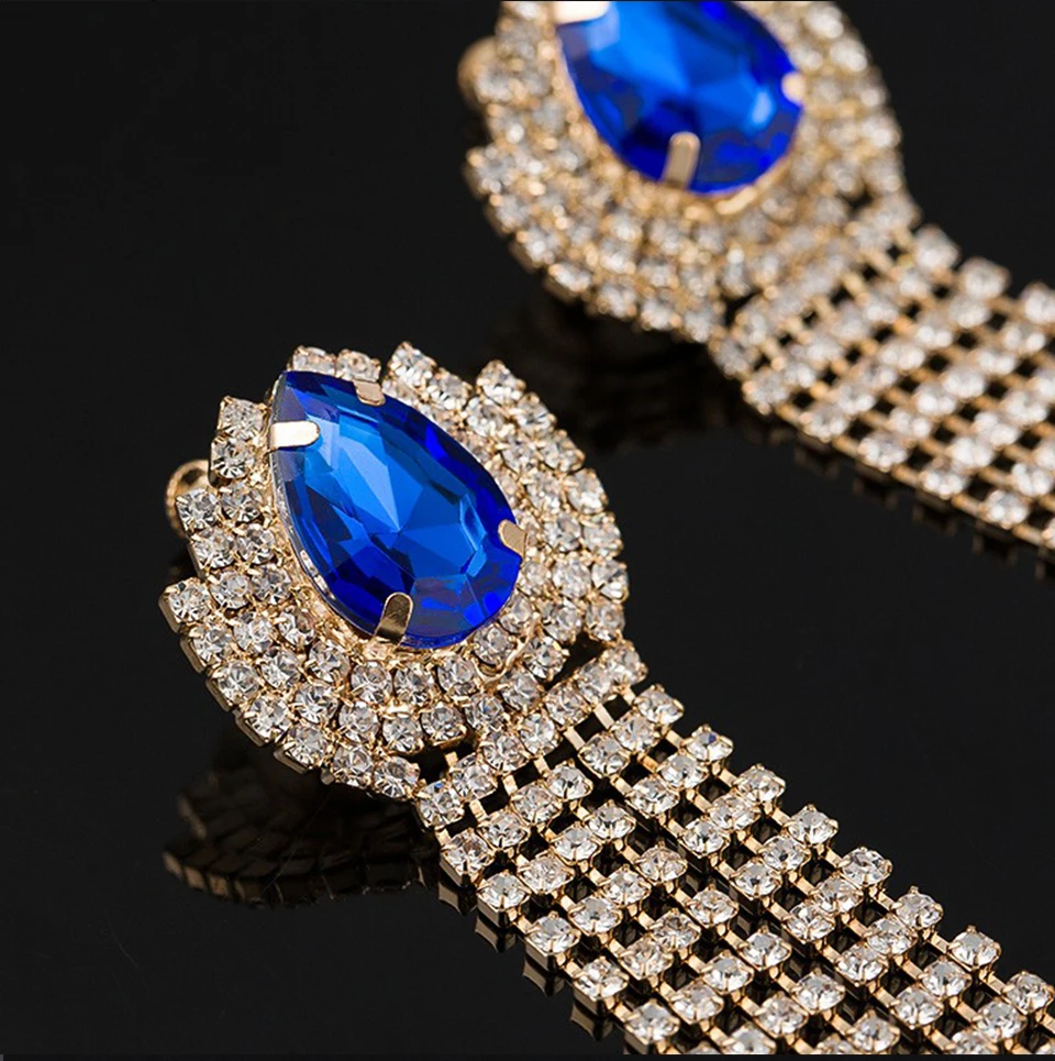 YFJEWE простые Стразы, Красочные Висячие серьги для женщин, Bijoux, новинка, Золотое ювелирное изделие, милый подарок E075