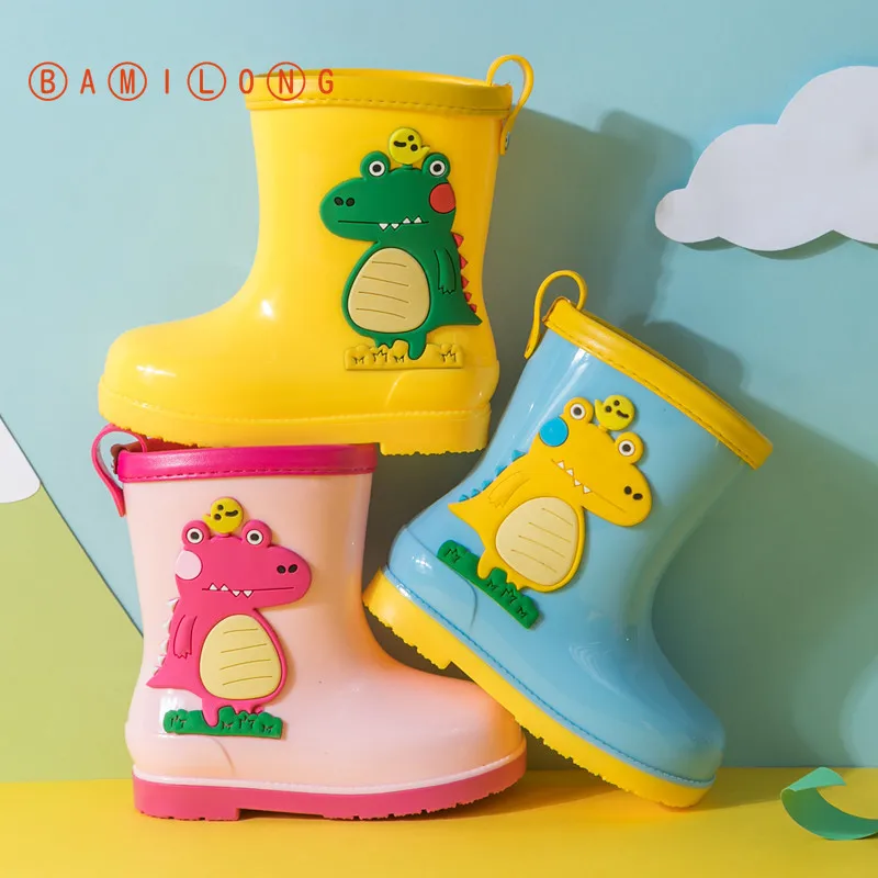 Ботинки детские непромокаемые из ПВХ с мультяшным рисунком Y223 |