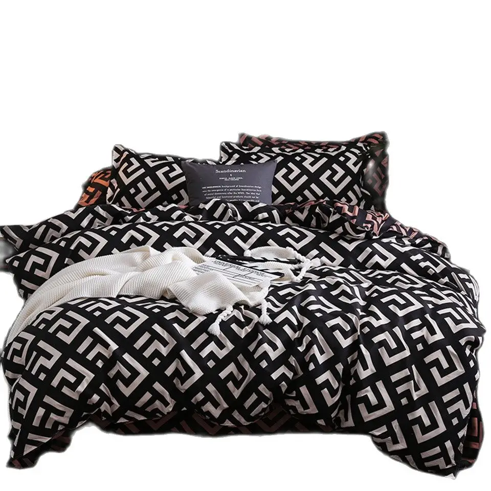 

Marbling Bedding Set Soft Bed Cover Skin-Friendly Bedclothes Double Side Quilt Cover And Pillowcase For Home Household Product