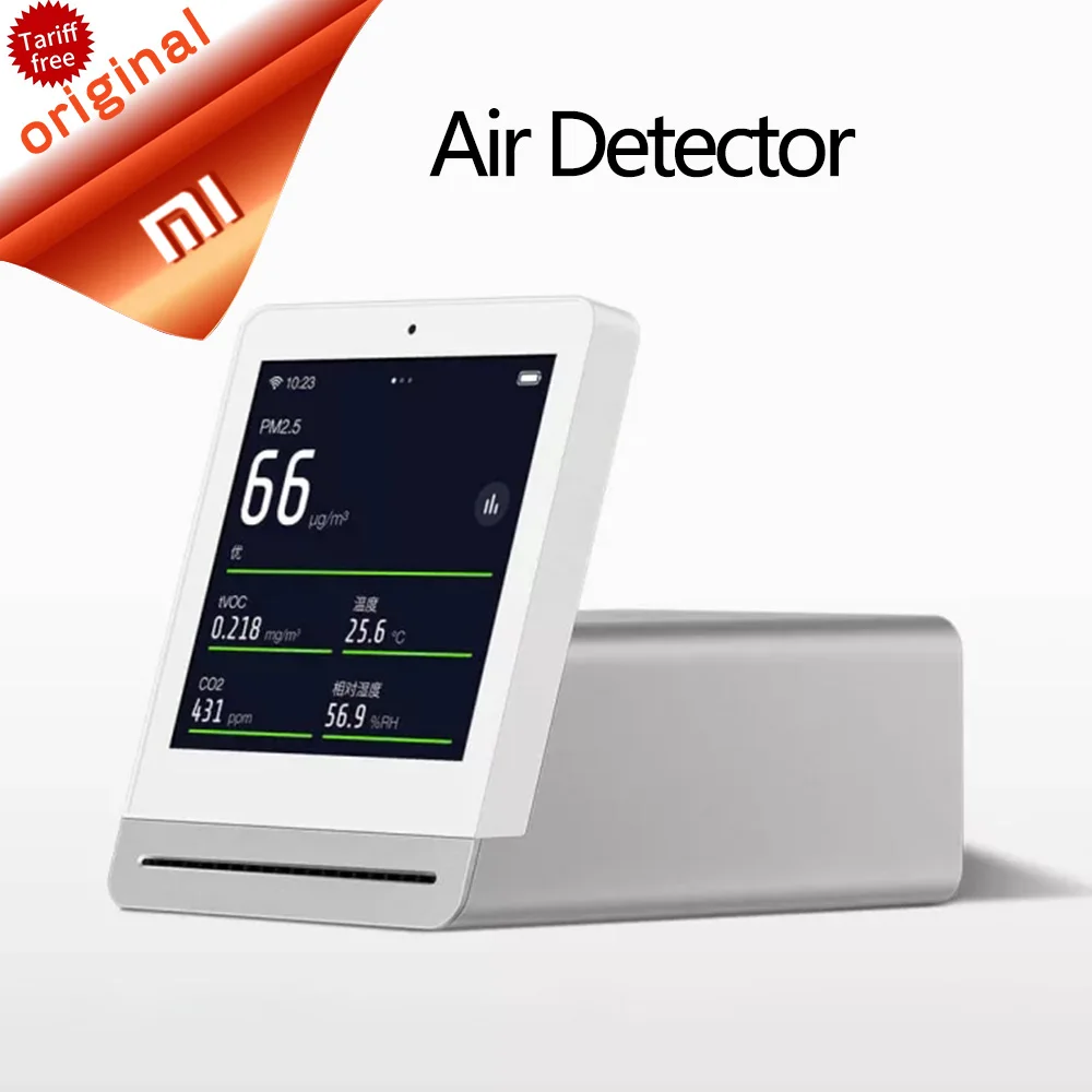 Xiaomi Mijia прозрачный травяной воздушный детектор 3," IPS сенсорный экран полный монитор PM2.5 приложение управление Крытый Открытый детектор воздуха