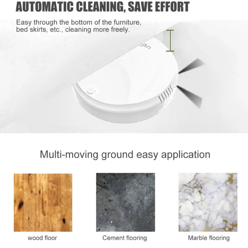 

Automatic Smart Sweeping Robot Vacuum Cleaner Floor Dirt Home USB Rechargeable Cleaning Machine