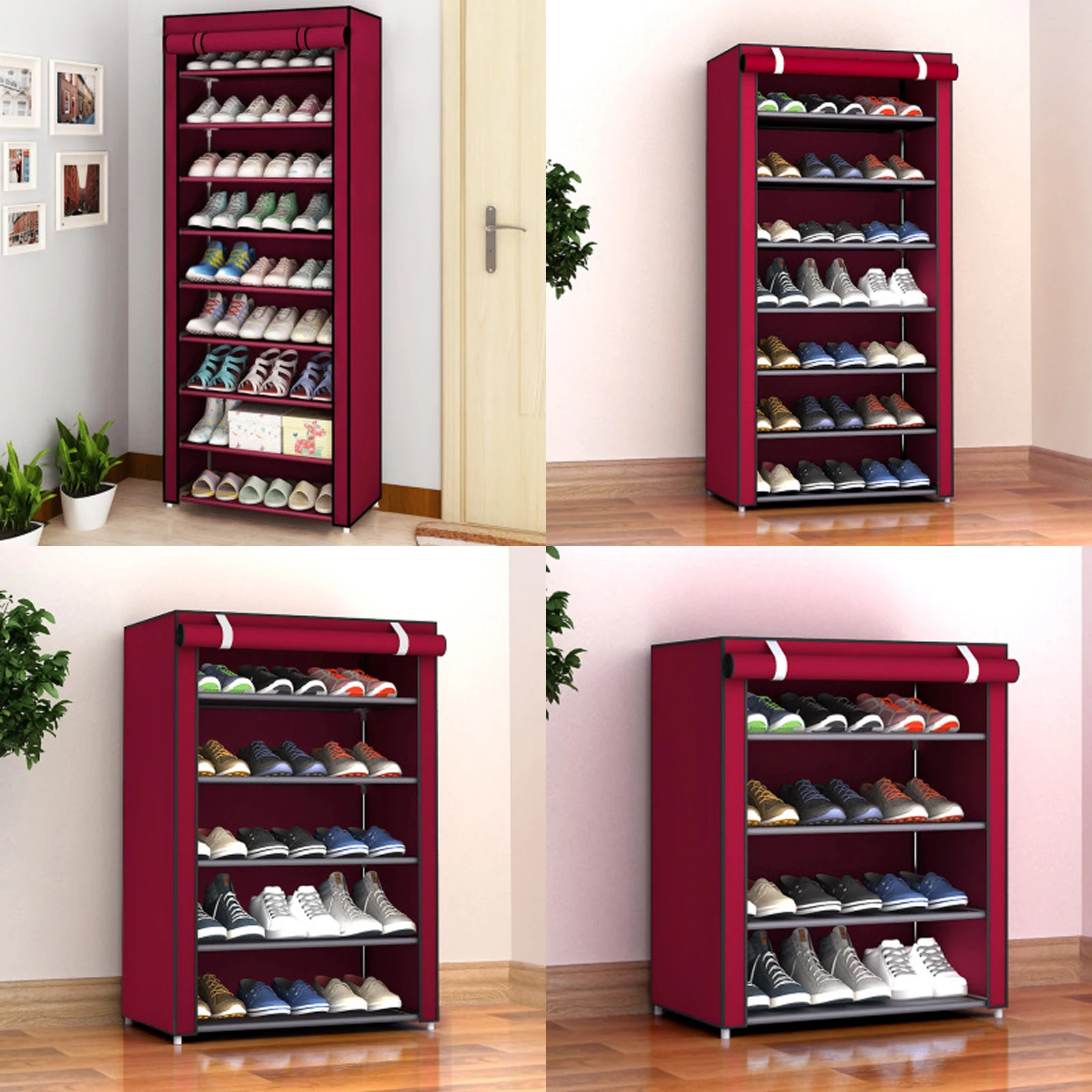 Стеллаж хранение обуви из нетканого материала органайзер для прихожей 4/5/6 слоев