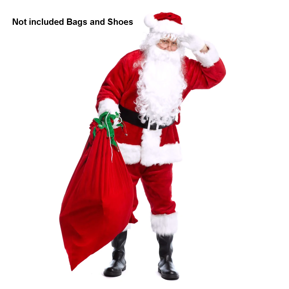 5 шт. костюм Санта Клауса плюшевый Рождественский для отца рождественское платье