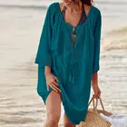 Женская накидка, сексуальное летнее пляжное платье, купальник, бикини, шифоновое короткое платье, Золотой пляжный костюм, туника, купальники, Новинка