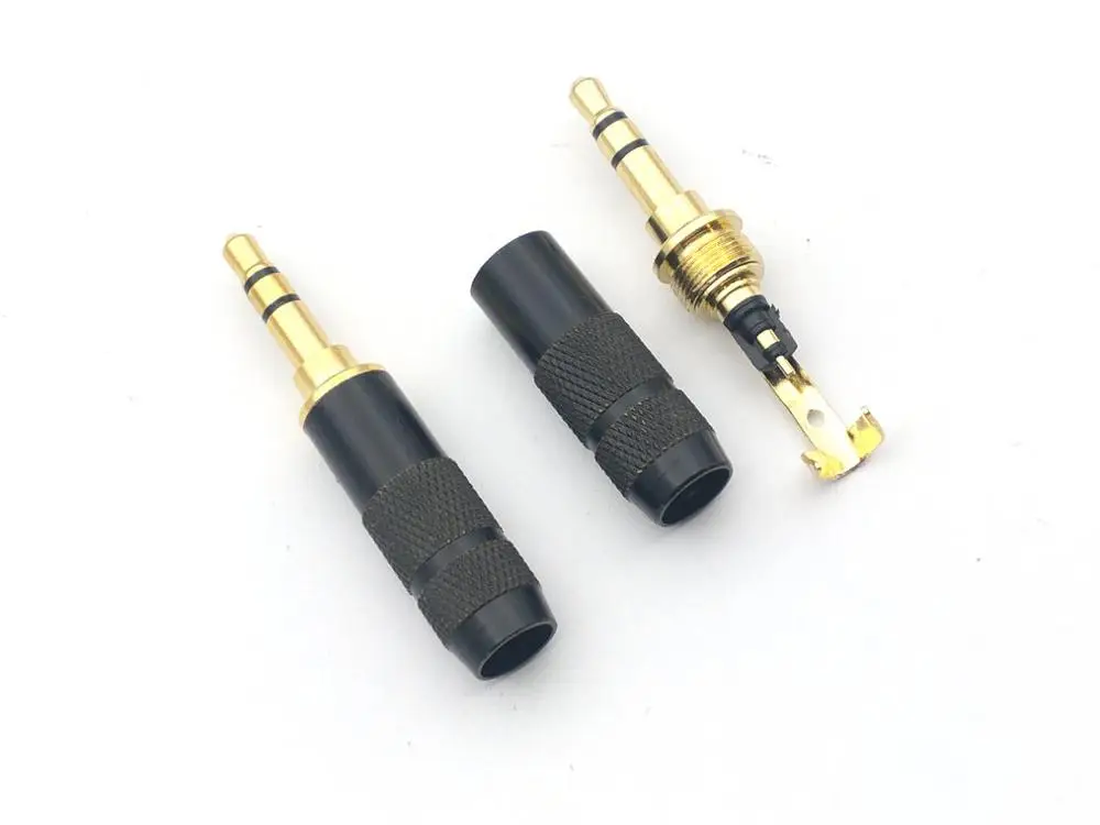 200 шт. черный медный 3 5 мм стерео штекер для ремонта наушников разъемы пайки |