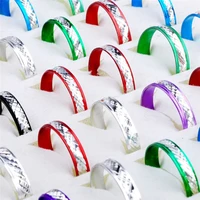 wholesale 50pcs lots mixed colored aluminum womens ring fashion unisex finger rings jewelry gift
