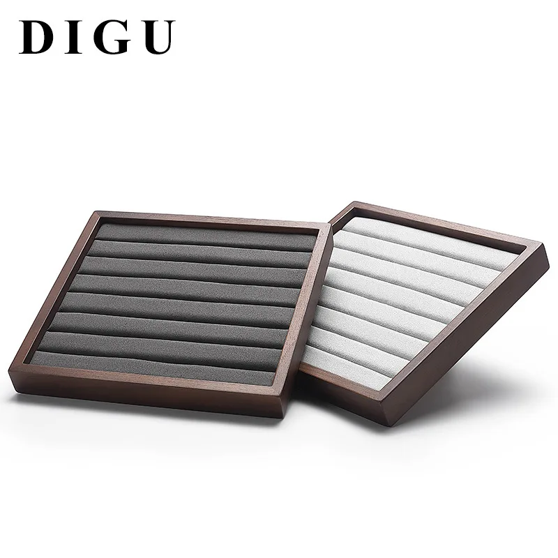 Ring display stand solid wood earrings earrings jewelry storage rack vertical and horizontal dual-use jewelry rack wholesale