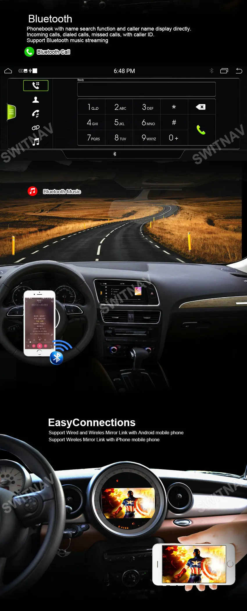 SWITNAV 4 Гб+ 32 ГБ Android 9,0 автомобильный dvd-плеер для AUDI A4L A5 A4 S4 RS4 2009- Автомобильный мультимедийный автомобильный аудио gps