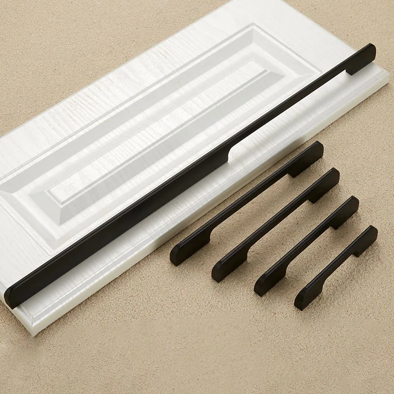 american style black cabinet handles gold aluminum alloy kitchen cupboard pulls drawer knob furniture handle length 600mm 1200mm free global shipping