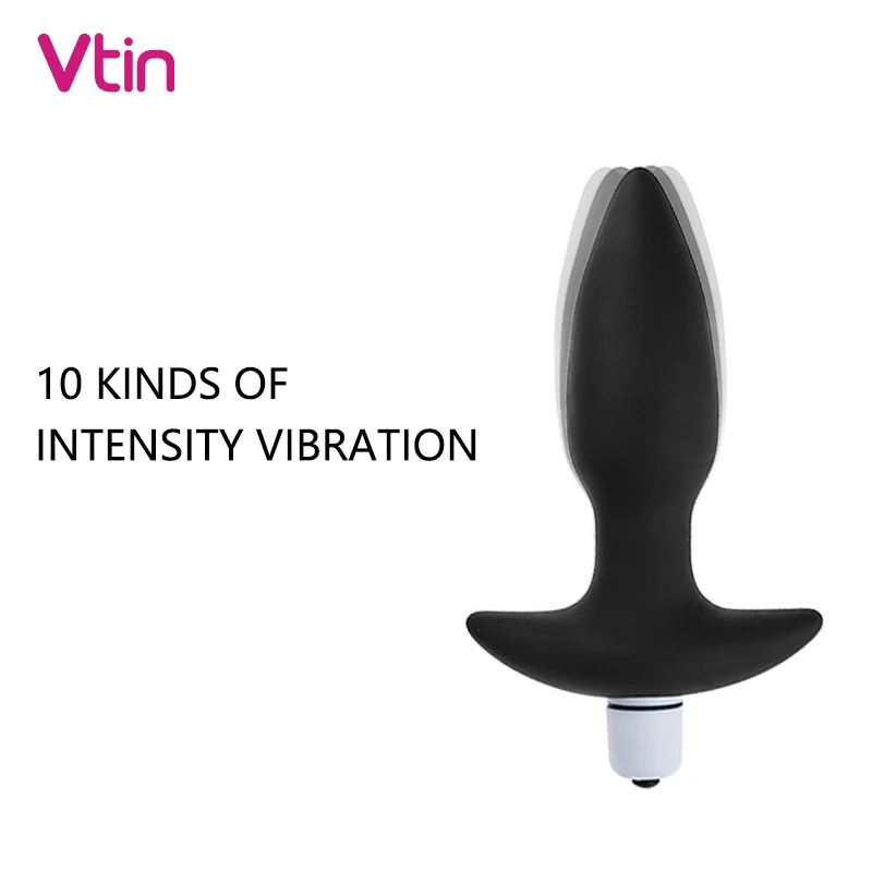 Анальная пробка массажер простаты для взрослых геев силиконовая Пуля Вибратор