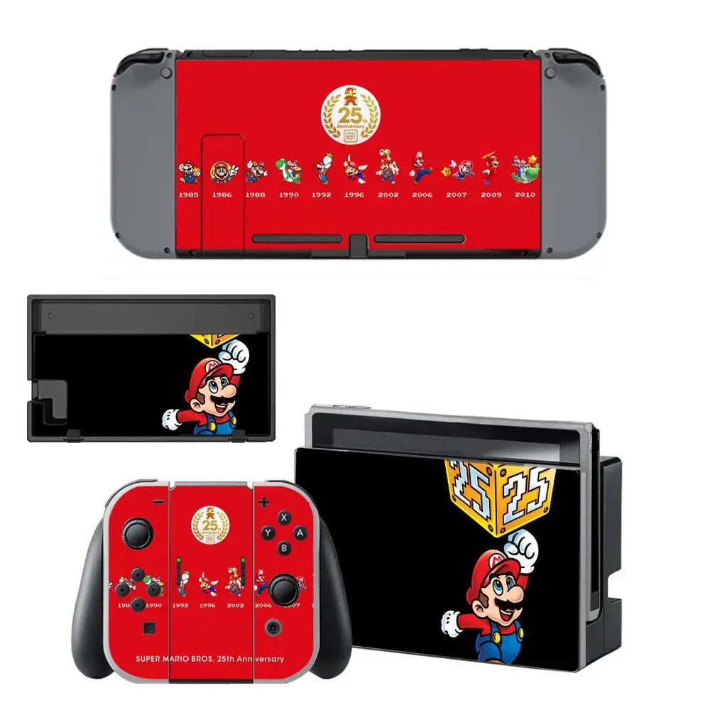 Виниловые наклейки для пульта переключения и контроллера Joy-Con, набор для наклеек Super Smash Bro S