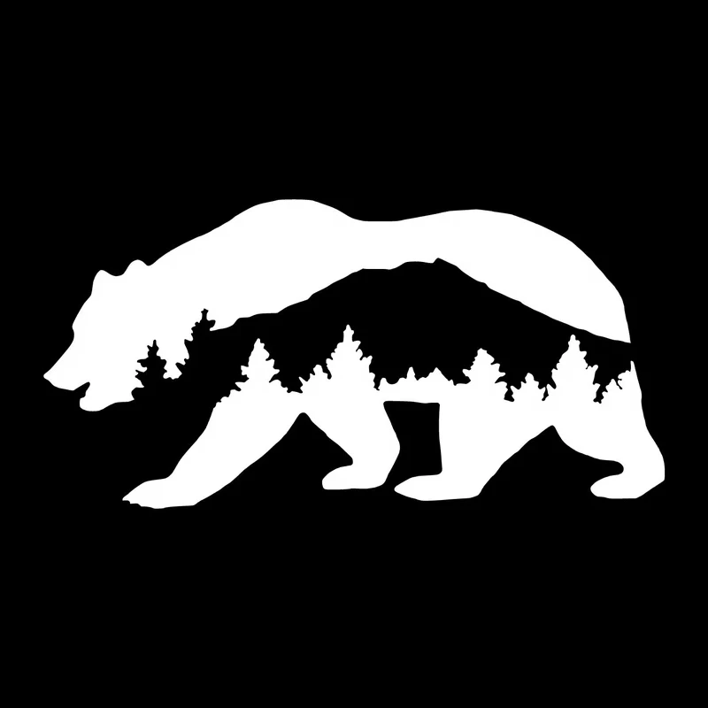 

наклейки на авто Медведь Горы Деревья водонепроницаемые наклейки на машину наклейка для авто автонаклейка стикер этикеты винила наклейки стайлинга автомобилей украшения на бампере автомобиля заднее стекло #S60114