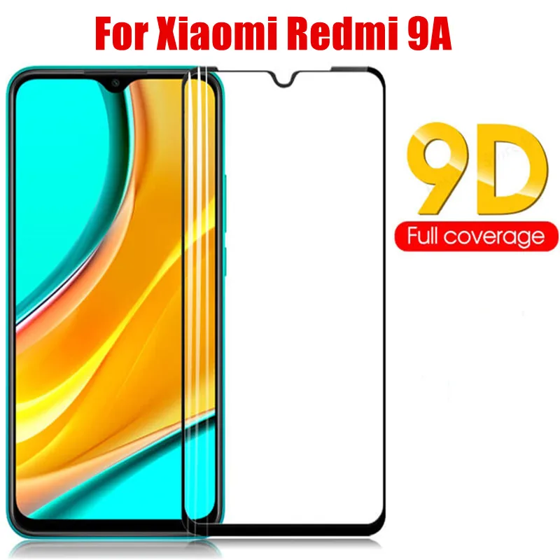 

3pcs 9D Full Cover Protective Glass For Xiaomi redmi 9a Ksiomi Redmi9A Safety Screen Protector on xaomi Redmi 9 a Tempered Glass