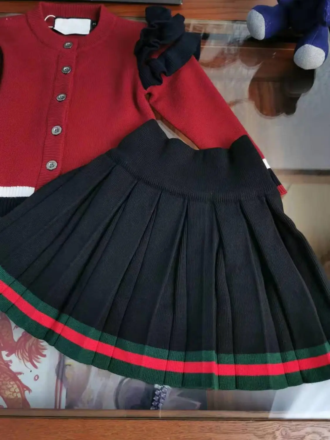 Роскошный фирменный дизайн комплекты для девочек модная новинка 2 цвета: