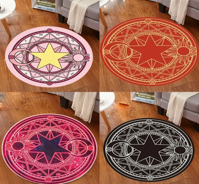 1 шт. аниме кардкаптор Сакура волшебный круг круглый коврик дверь комната Ковер