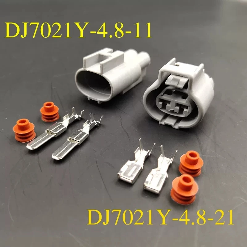 

100 Sets Female Male Auto 2 Pin Electronic Fan Connector Waterproof Use For Toyota Ford Focus Mazda Haima 176142-2 176143-6