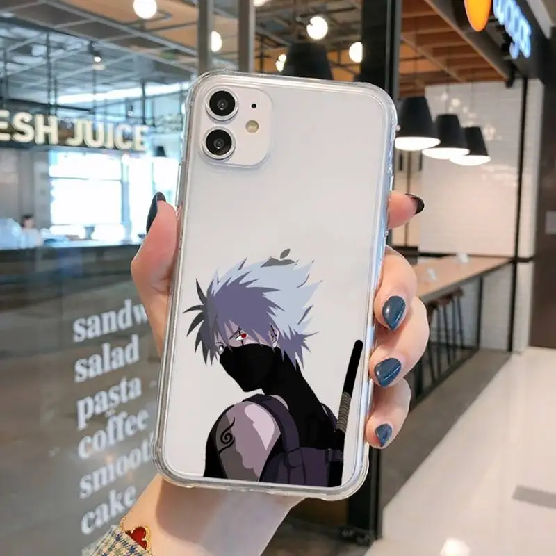 

Kakashi japan Anime cool Phone Case Transparent for iPhone 11 12 mini pro XS MAX 8 7 6 6S Plus X 5S SE 2020 XR