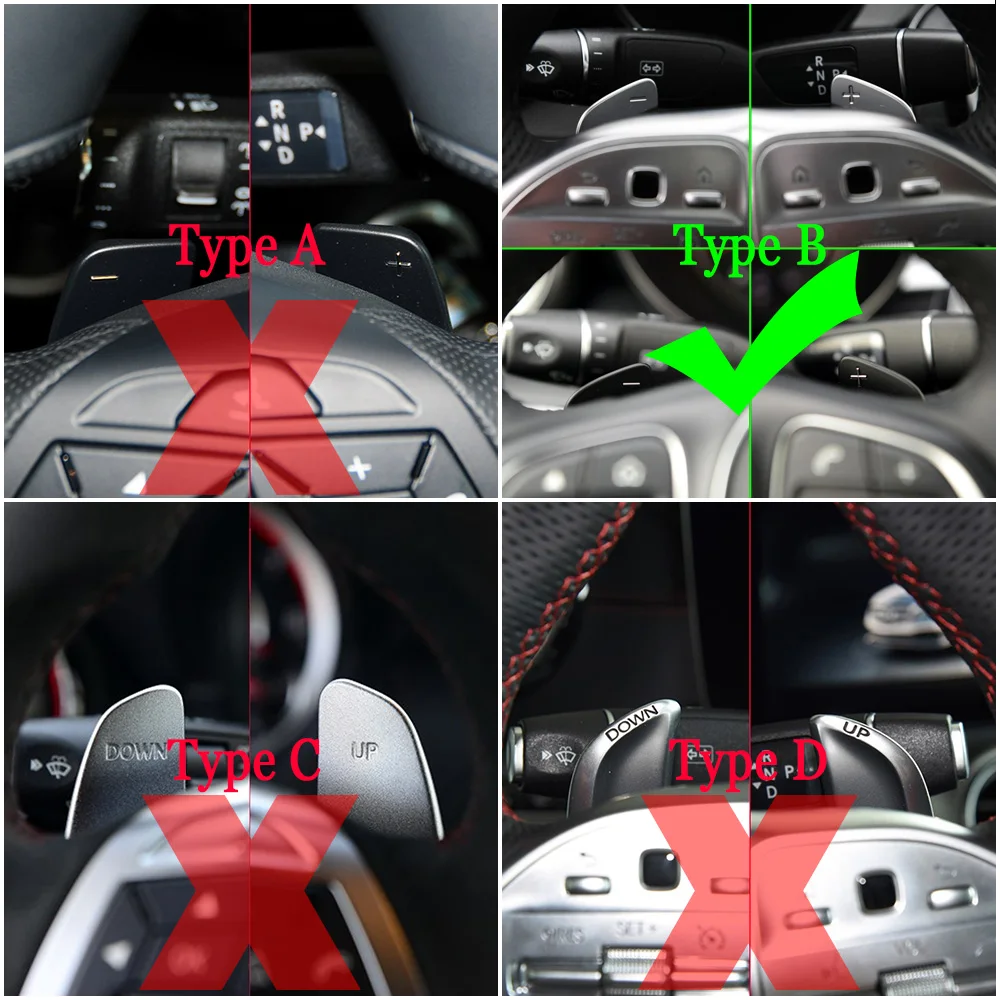 Для Mercedes Benz A B C E W205 W213 W177 C118 GLC CLS GLE Автомобильное рулевое колесо Paddle Shift Extension Shifters
