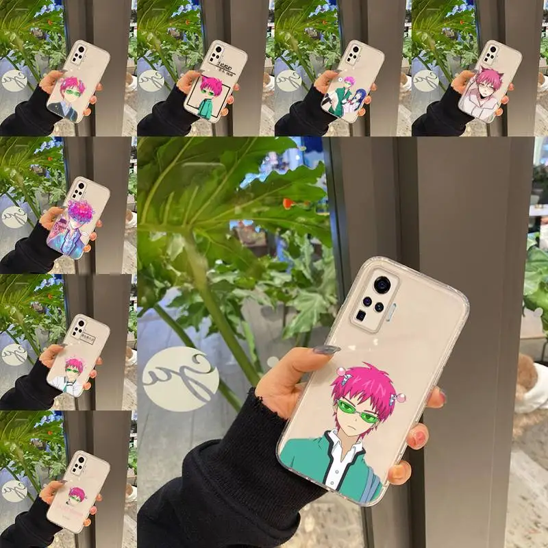 Saiki Kusuo Phone Case Transparent For VIVO Y 97 93 85 81 75 73 71 70 69 67 66 55 53 50 52 51 30 20 19 11 S E Mobile bags