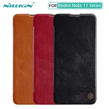 For Redmi Note 11 Pro Case NILLKIN Qin Series PU Leather Wallet Stand Phone Cover for Xiaomi Redmi Note 11T 11 Pro + Plus Case