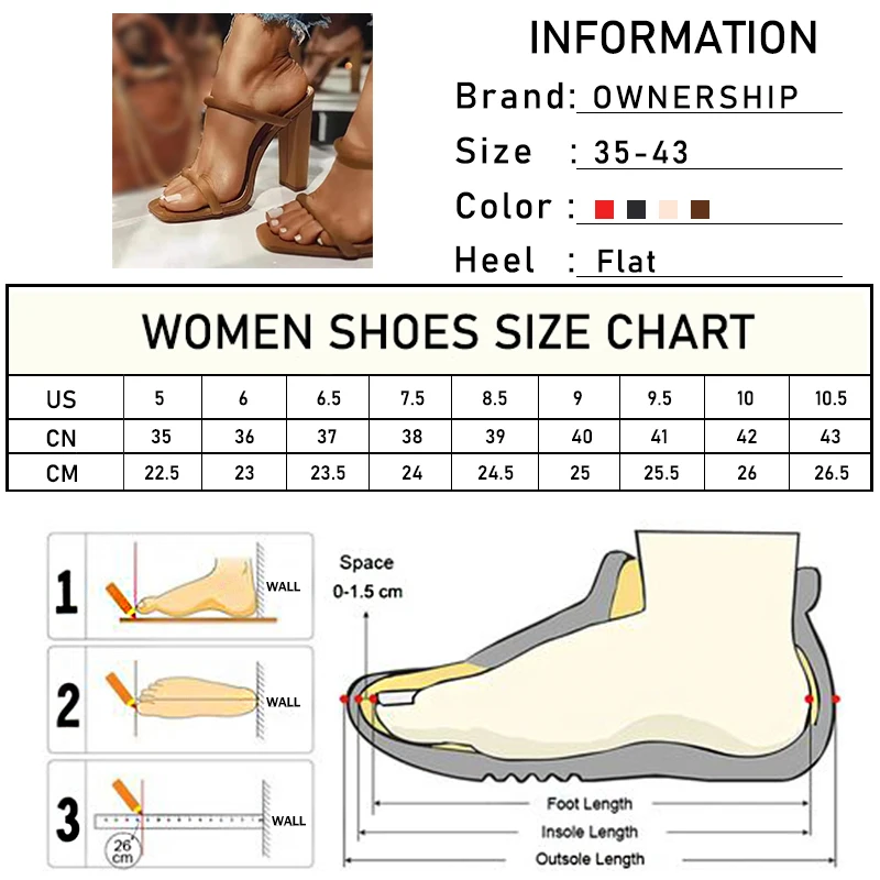 Женская обувь квадратный носок тапочки Сезон лето из флока На высоких толстых