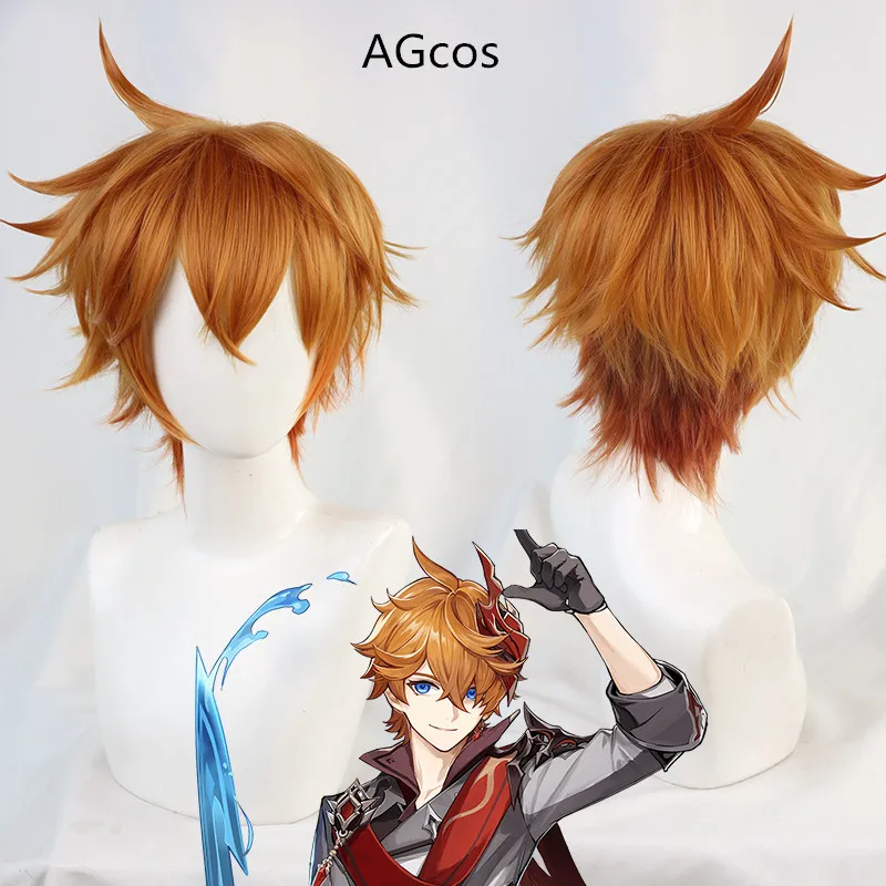

Парик для косплея тартаглии из игры AGCOS Genshin Impact