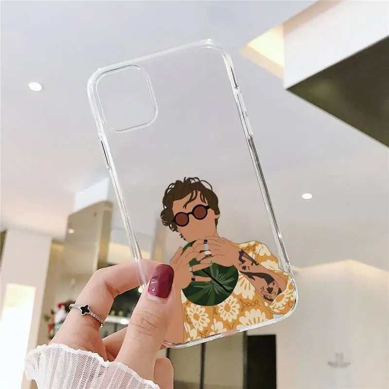 

Harry Styles Fine eat watermelon Phone Case Transparent soft For iphone 5 5s 5c se 6 6s 7 8 11 12 plus mini x xs xr pro max