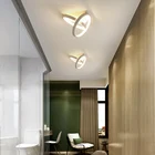 Светодиодная потолочная лампа для коридора, современный светильник черного и белого цвета для украшения дома, простой светильник для гостиной, столовой, спальни