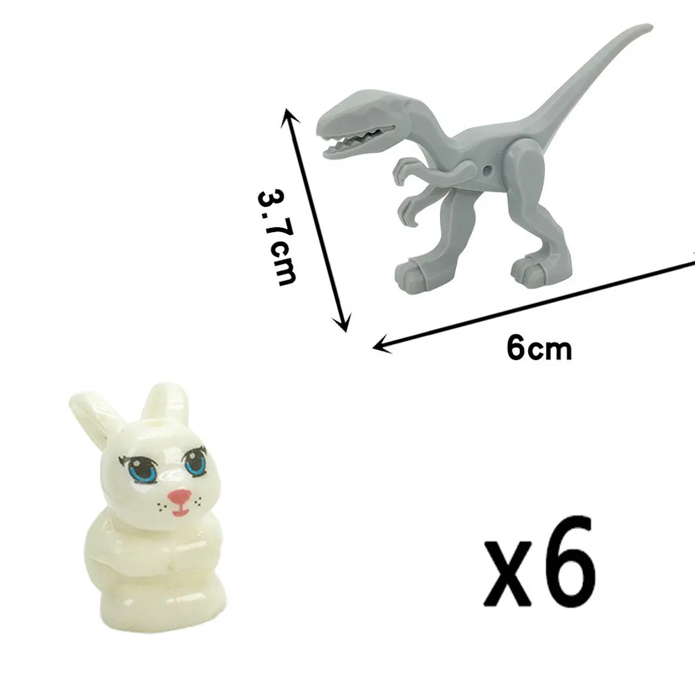 

Diy MOC Farm Animal Accessories Building Blocks Pets Pigs Chicken Dog Dinosaur Rabbit City Bricks Toys Kids Educational Gift