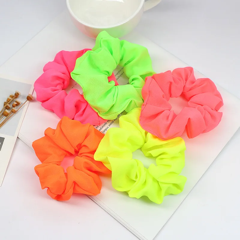 

Women Solid Color Scrunchies Headband Lady Hair Ties 2Pcs/Bag Ponytail Holders Rubber Band Elastic Hairband Hair Accessories