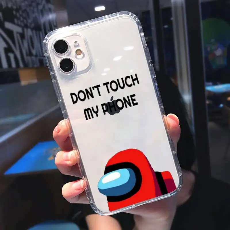 

Hot game among us Phone Case Transparent soft For iphone 5 5s 5c se 6 6s 7 8 11 12 plus mini x xs xr pro max