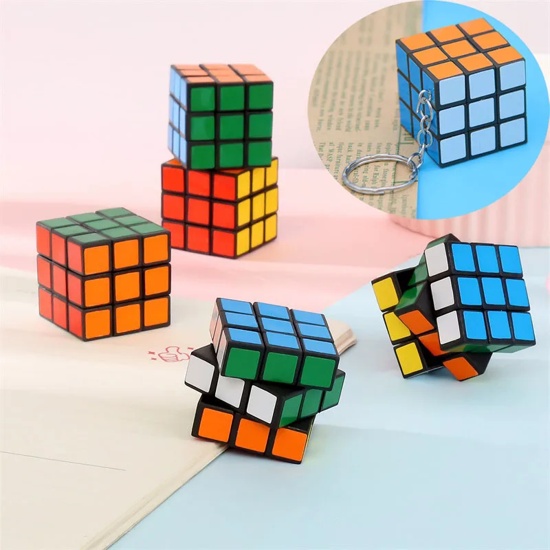 Детские Волшебные кубики брелок 3x3x3 3 см кулон Твист Головоломка игрушки для
