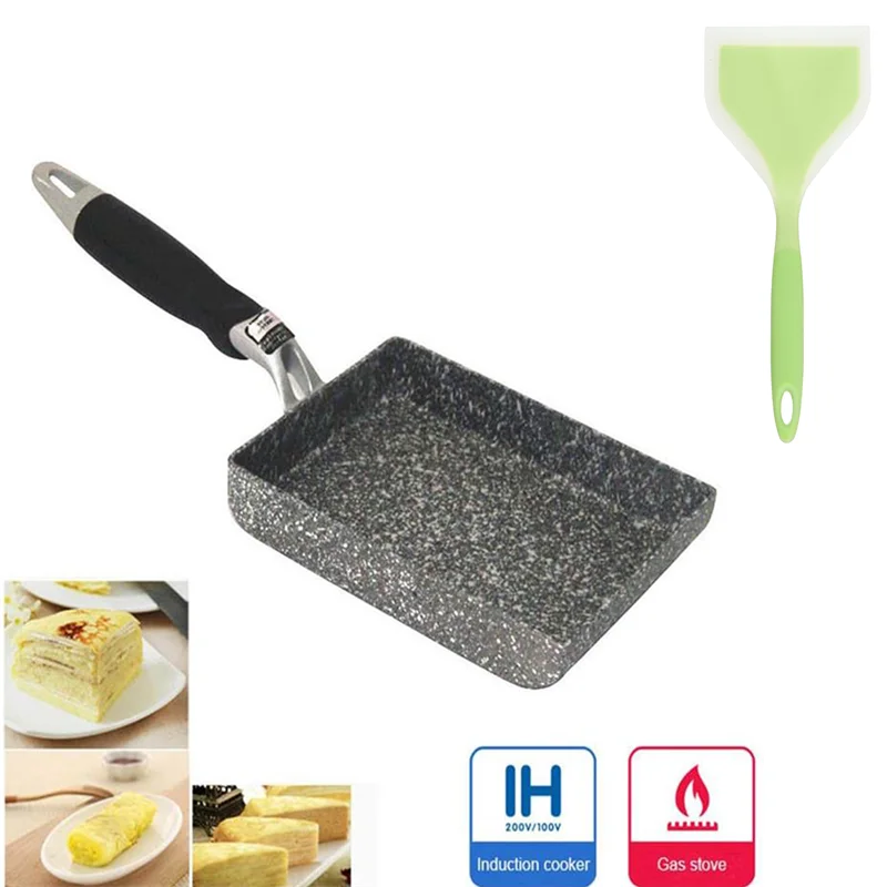 Квадратная антипригарная сковорода для жарки яиц из алюминиевого сплава в