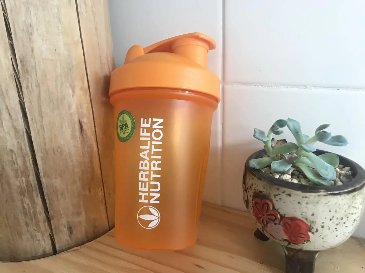 Высокий набор-Herbalife шатающийся стакан пункт молочного встряхивания Протеиновой порошковой чашки с мячом УФ печати смешивая чашка