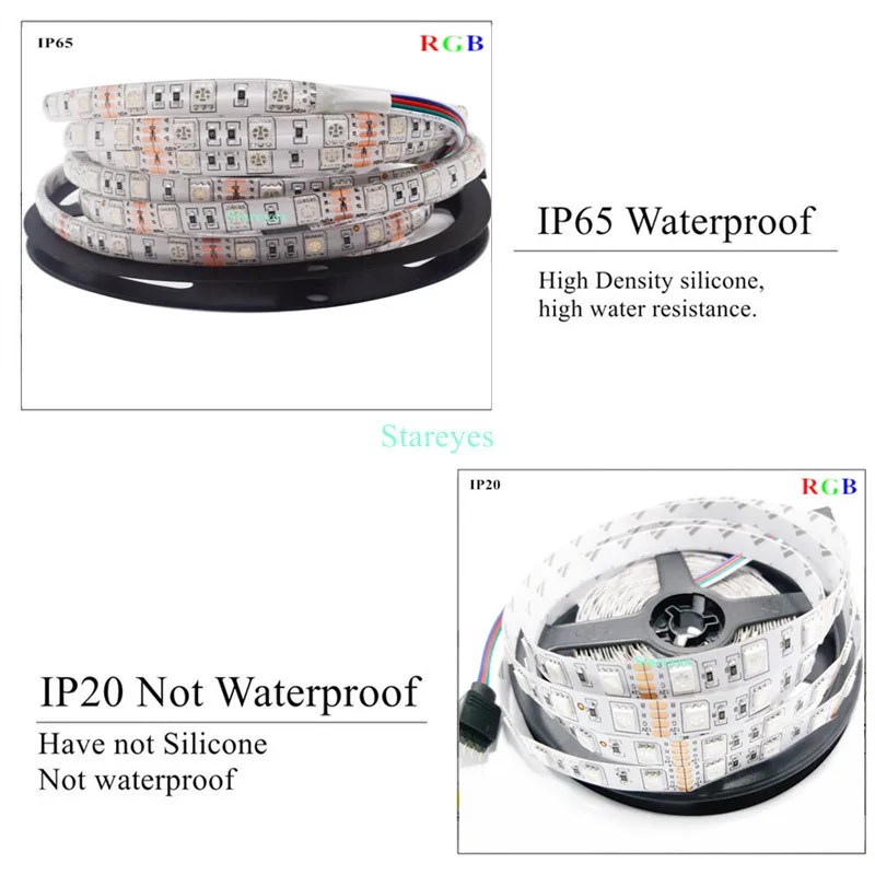 СВЕТОДИОДНАЯ лента SMD 5050 60 LED / M RGB 5M 300 DC12V IP65 водонепроницаемая светодиодная +