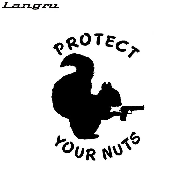 Langru защитит ваши гайки беличья пушка пистолет забавные Автомобильные Наклейки креативные автомобильные аксессуары Jdm